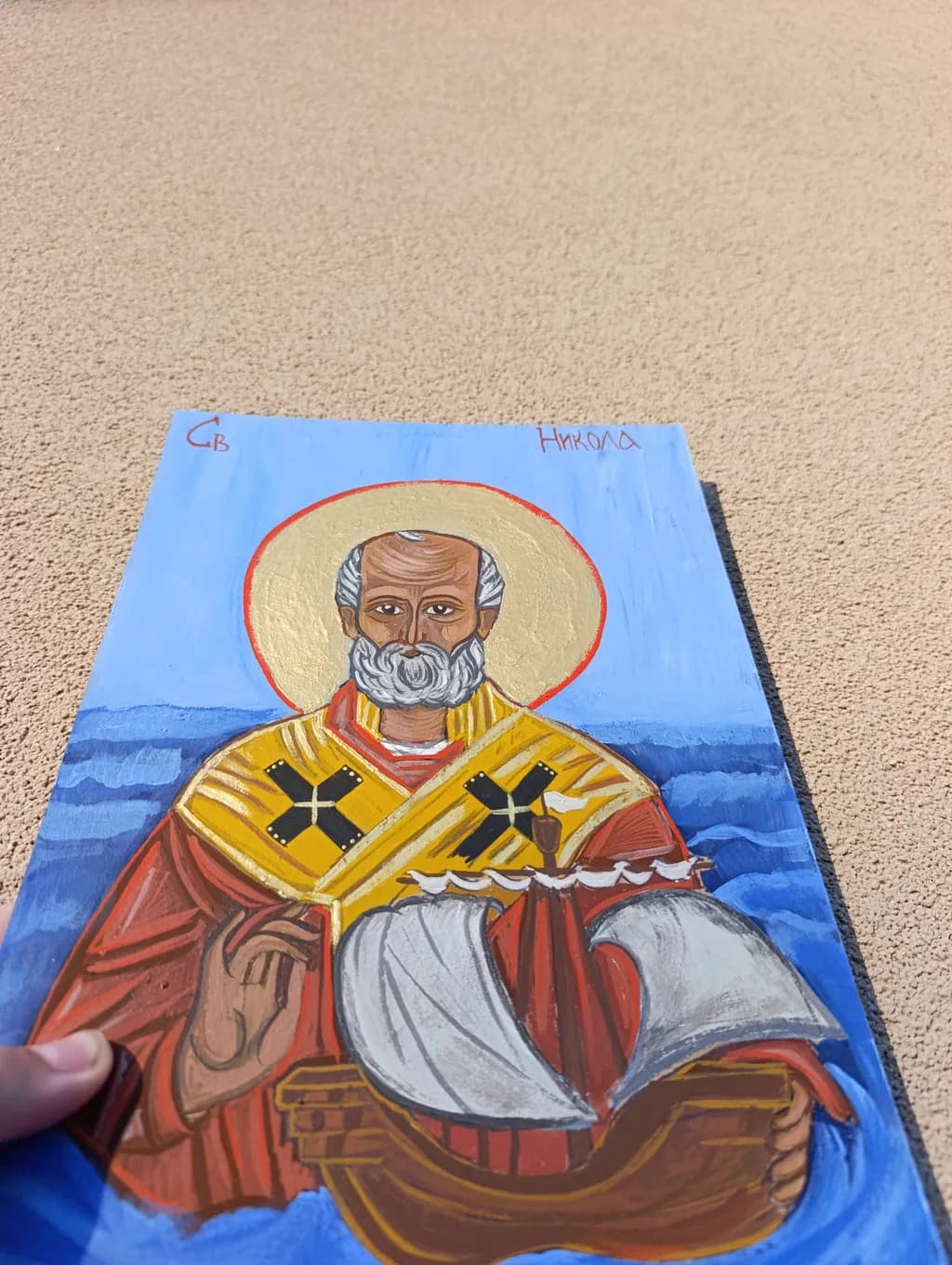 Icon of Saint Nicholas with Ship