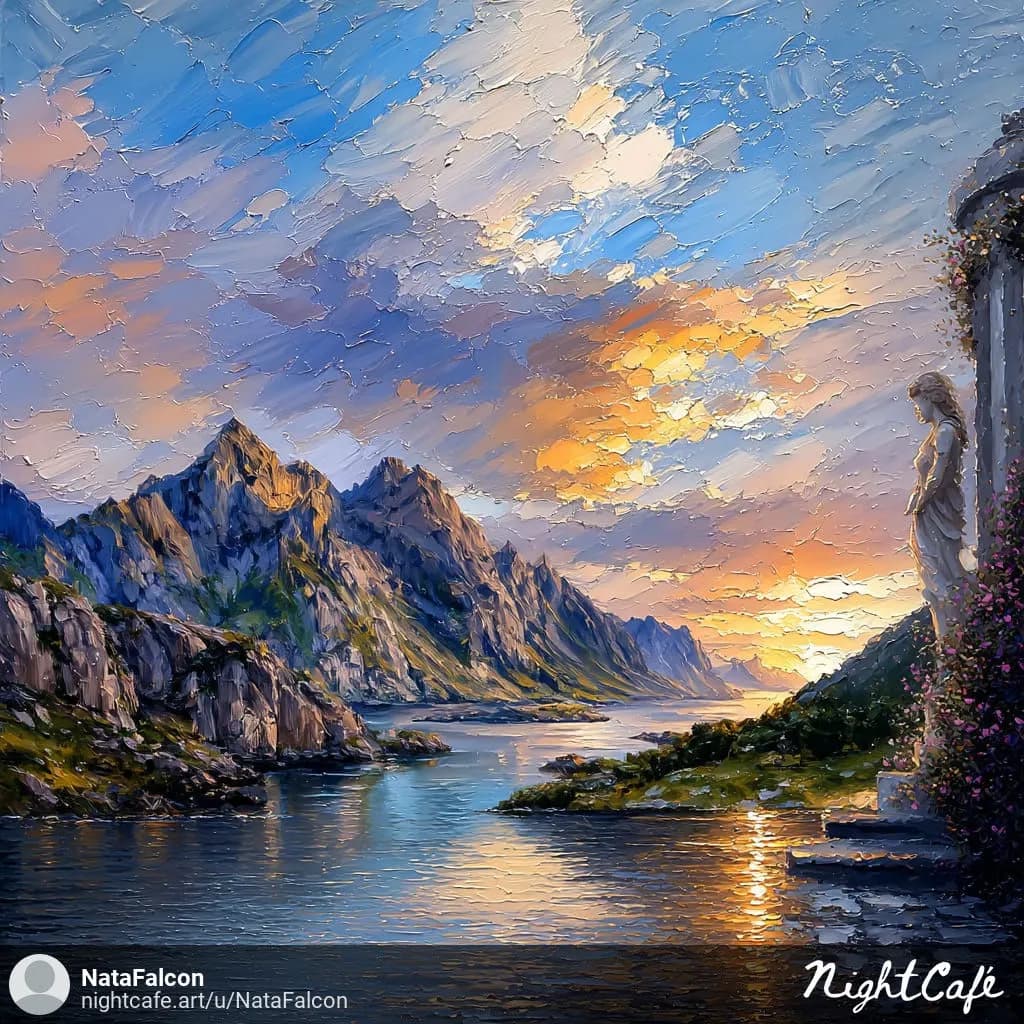 Mountain Sunset Reflection