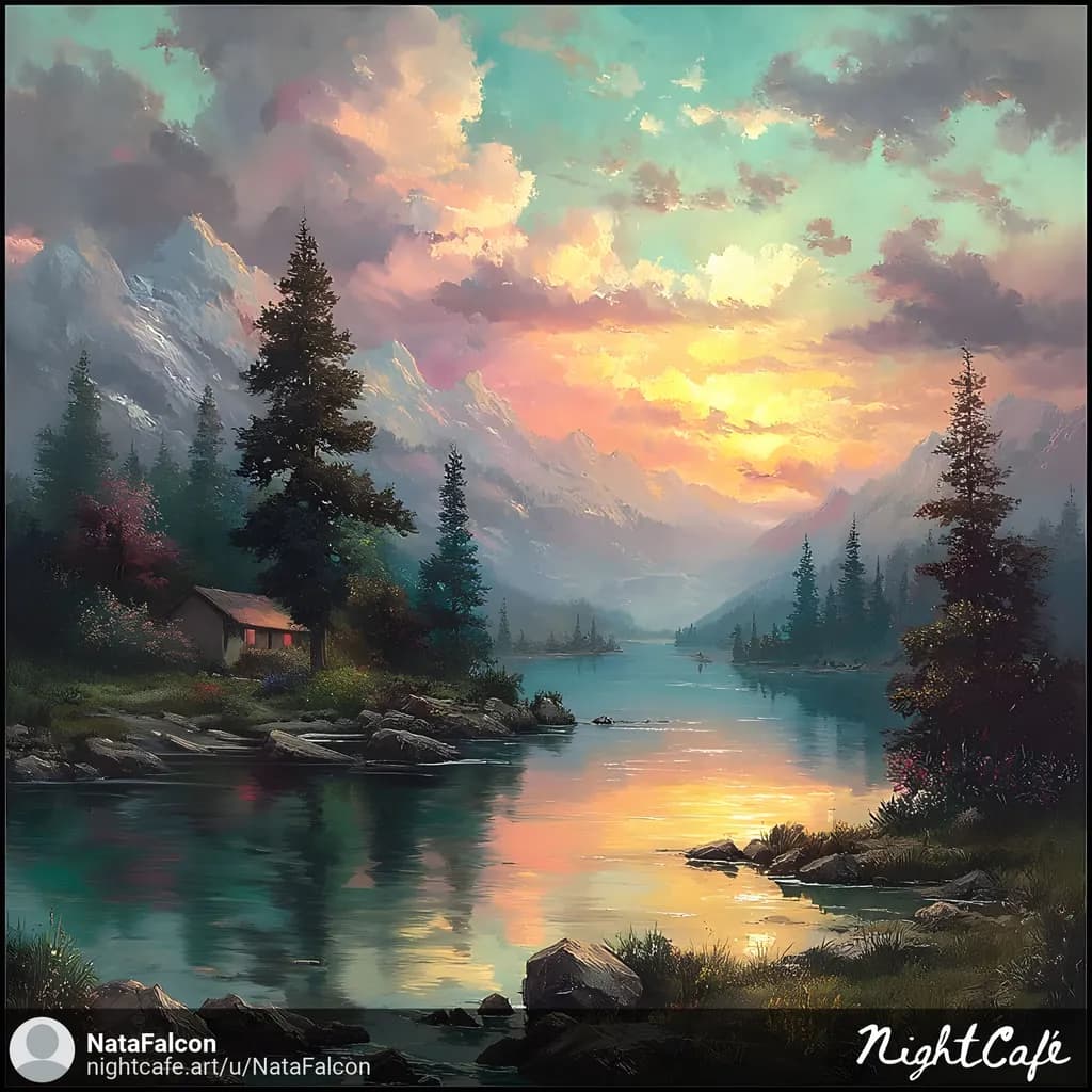 Mountain Lake Sunset