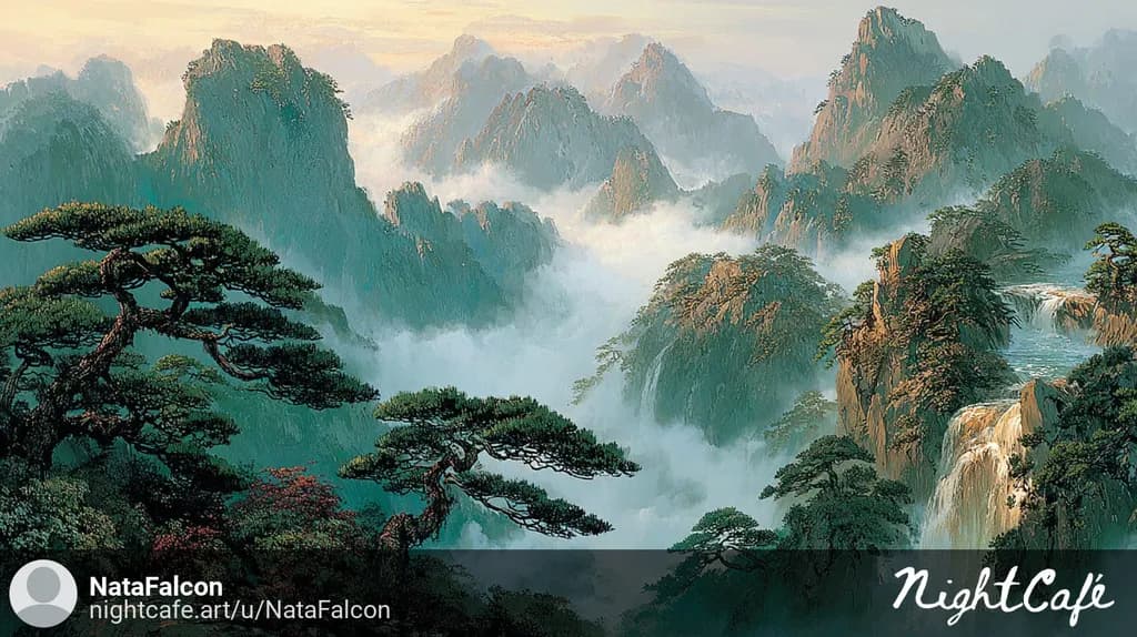 Misty Mountain Landscape