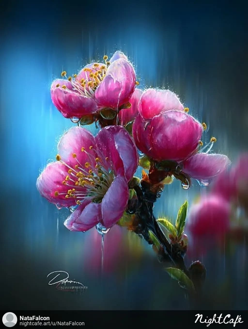 Pink Blossom Rain