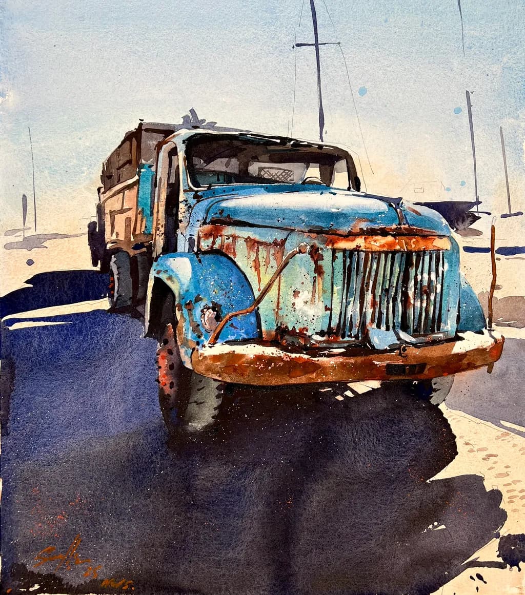 Rusting Blue Truck