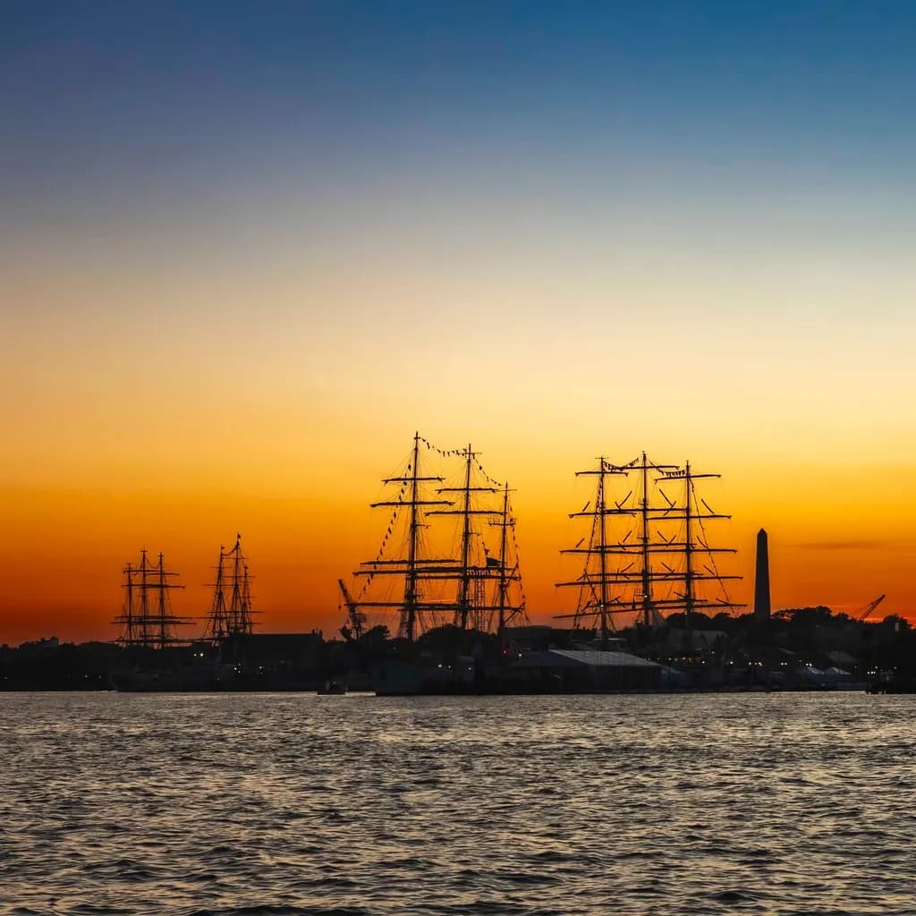 Tall Ships at Sunset