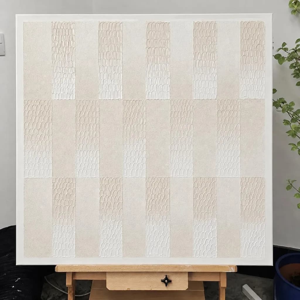 Textured Beige Tiles