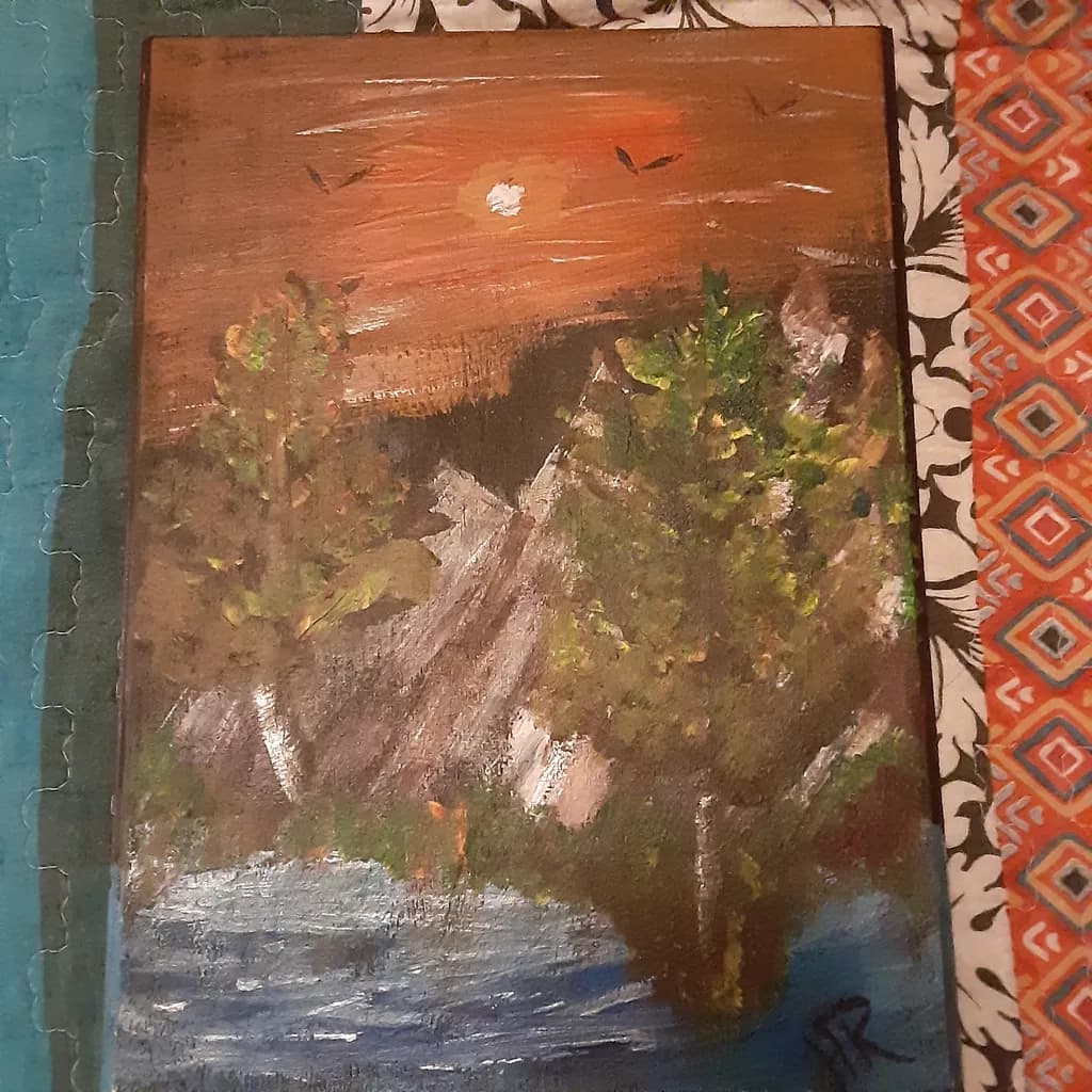 Mountain Sunset River