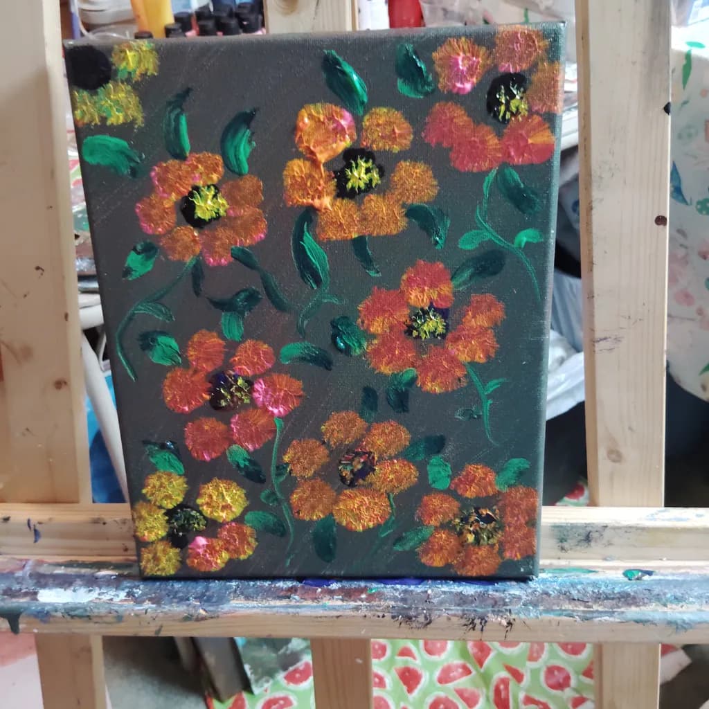Orange Flower Cluster