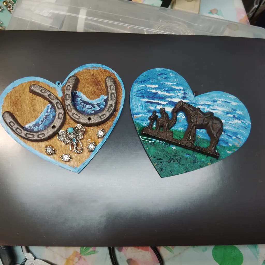 Horse and Horseshoes Hearts