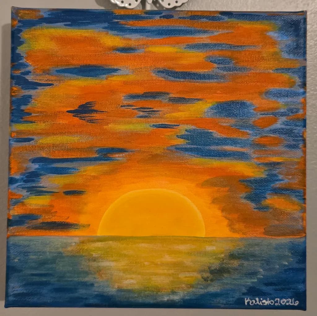 Ocean Sunset Reflection