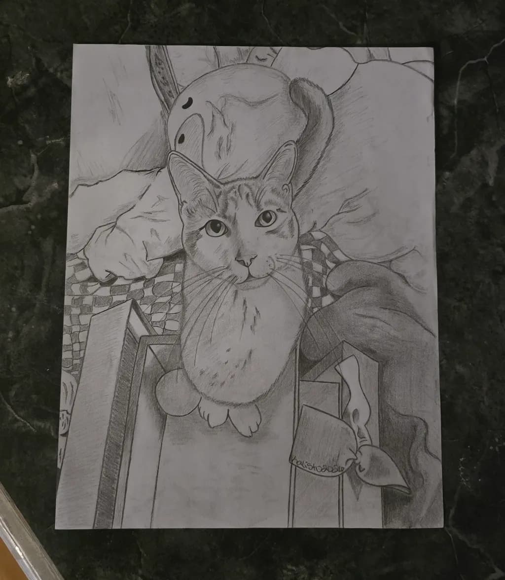 Cat Portrait Sketch