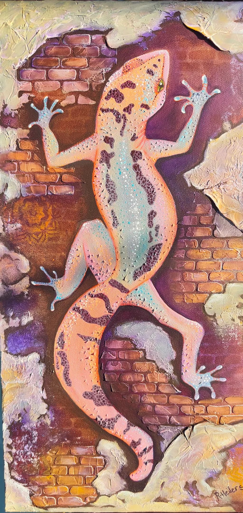 Gecko on Brick Wall