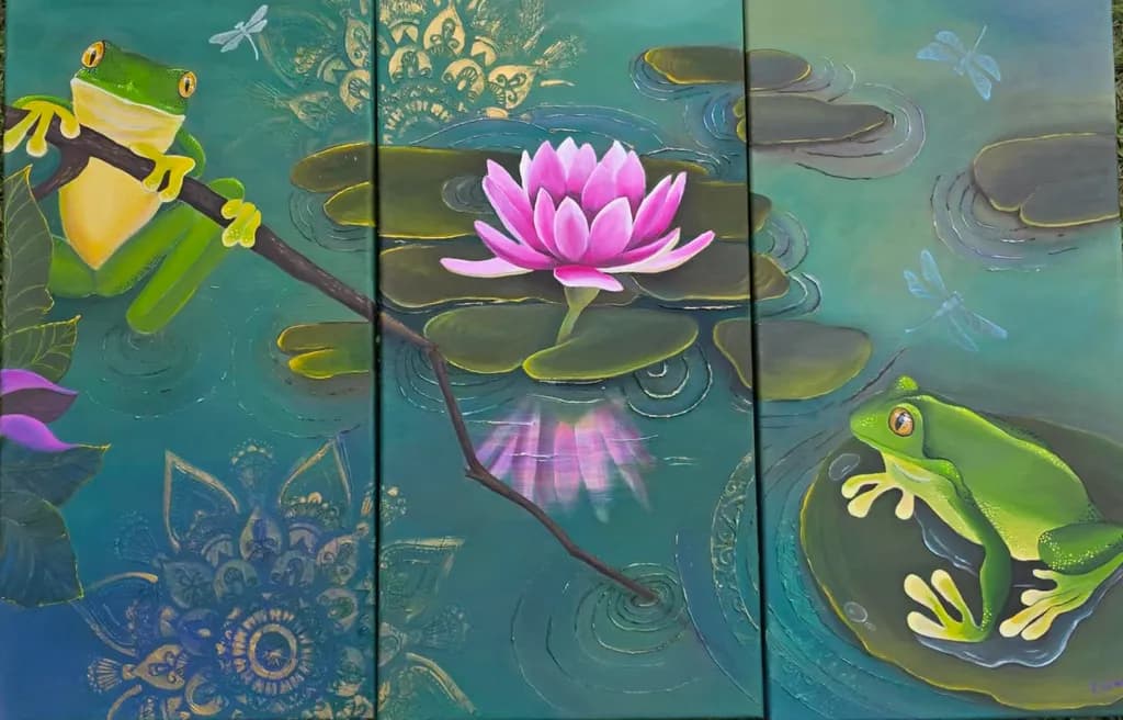 Frogs and Lotus Pond