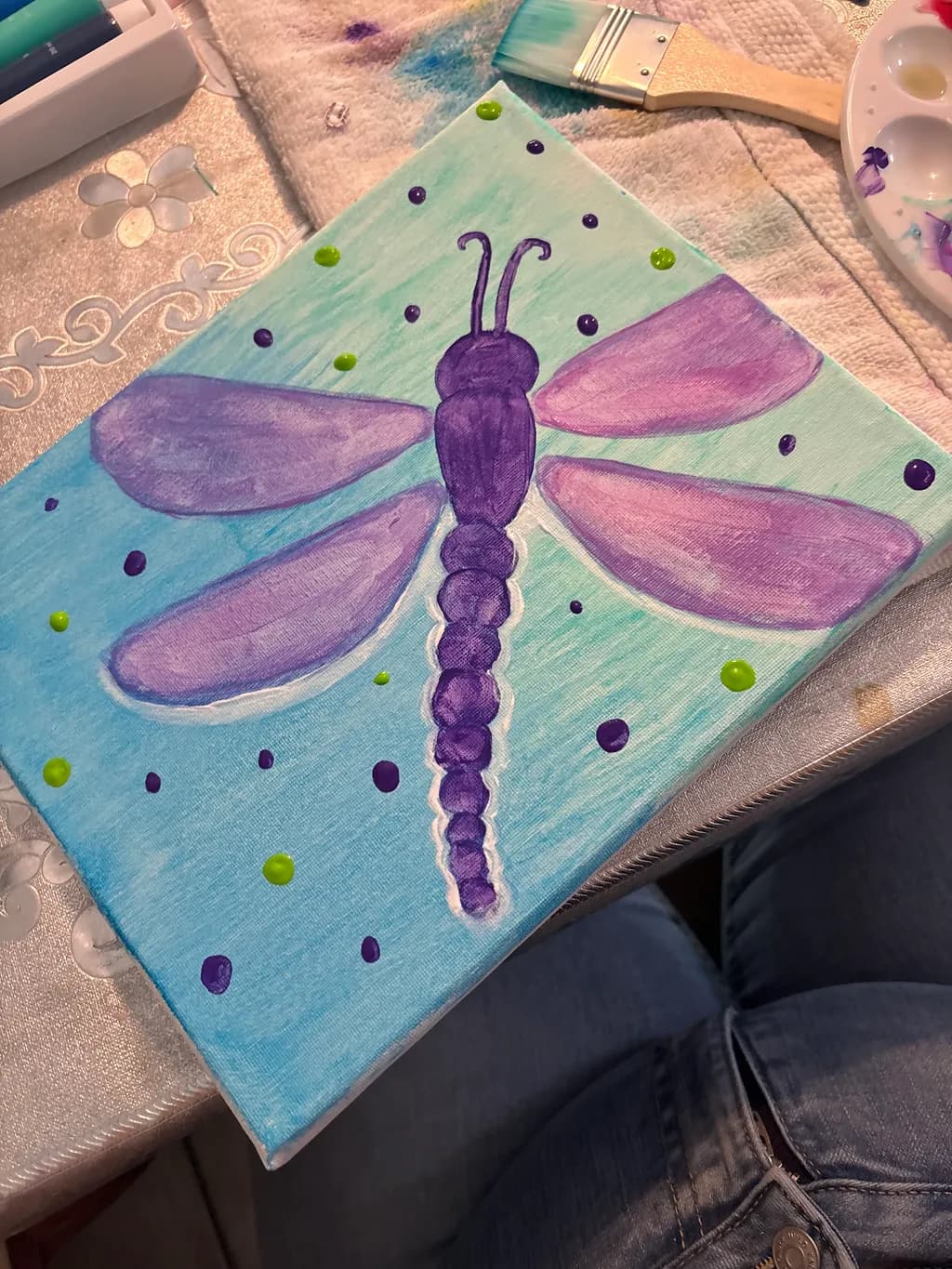 Purple Dragonfly Canvas