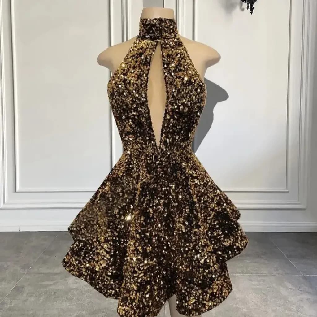 Golden Sequin Dress