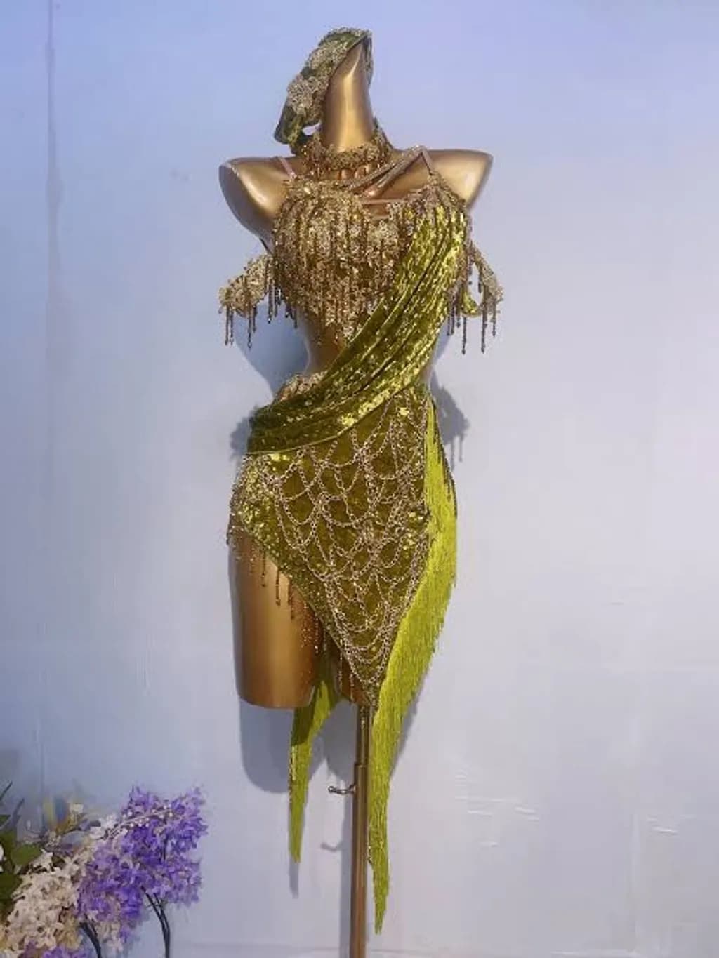 Golden Fringe Dress