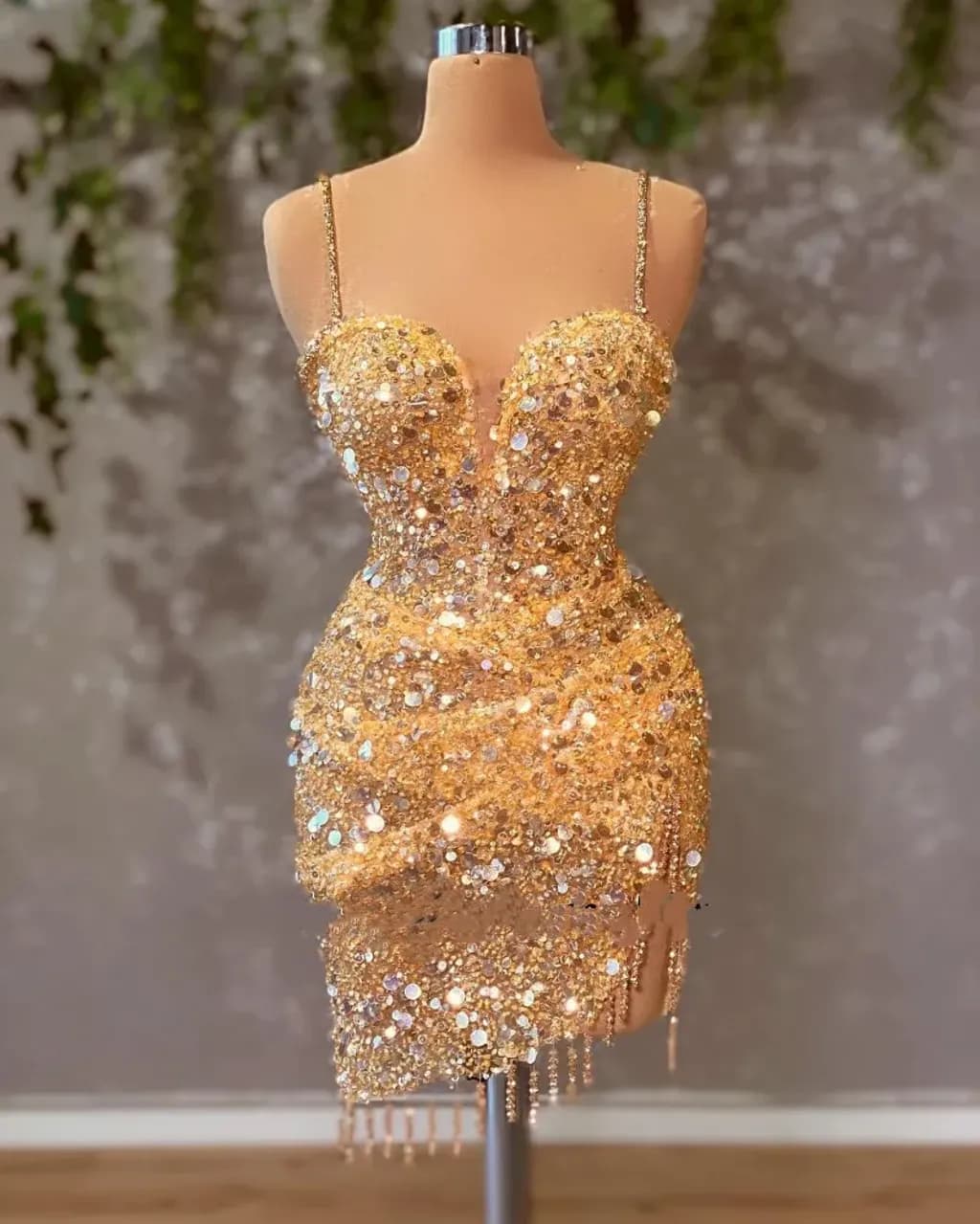 Golden Sequin Dress