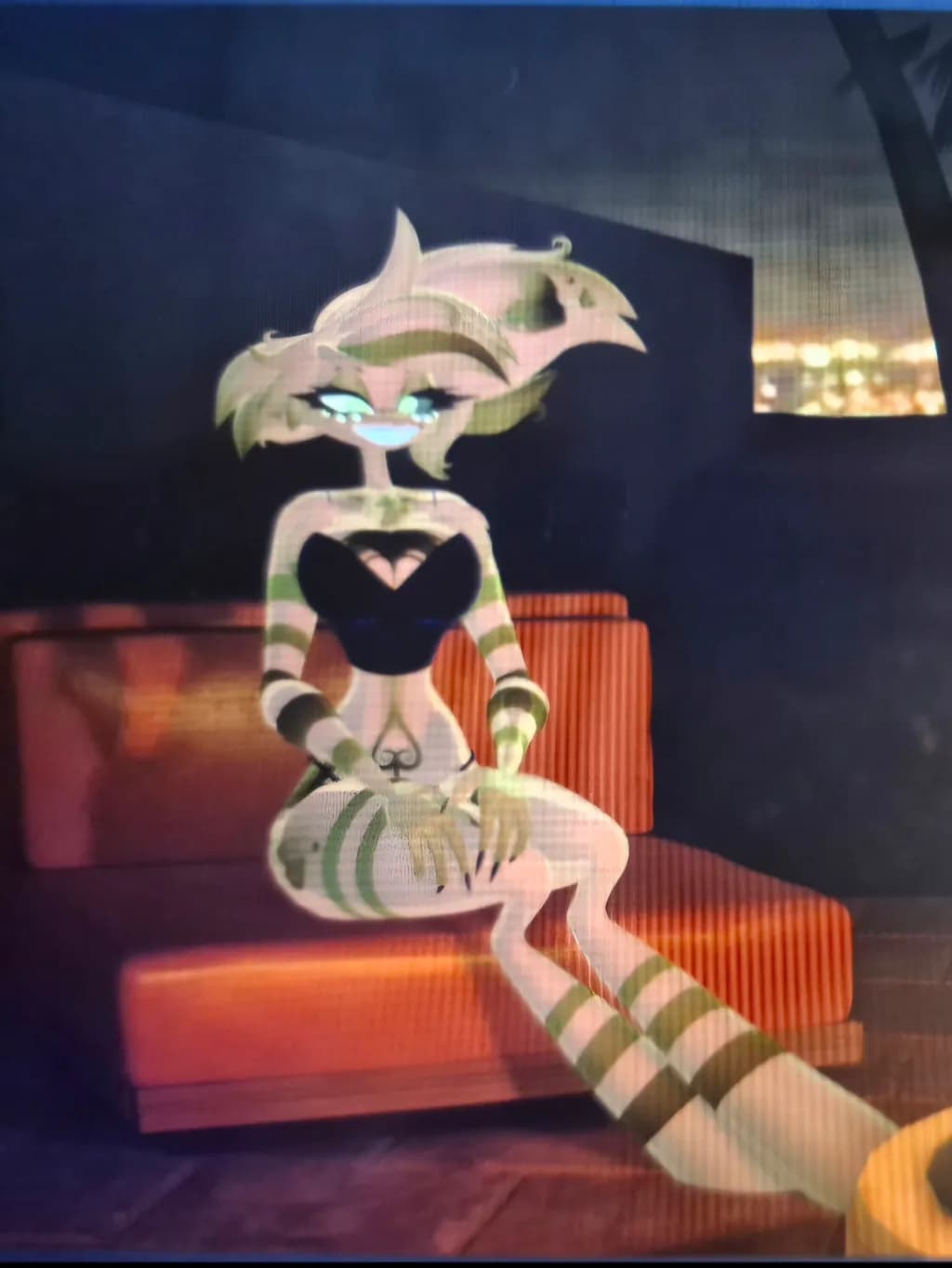 Striped Lounge Girl