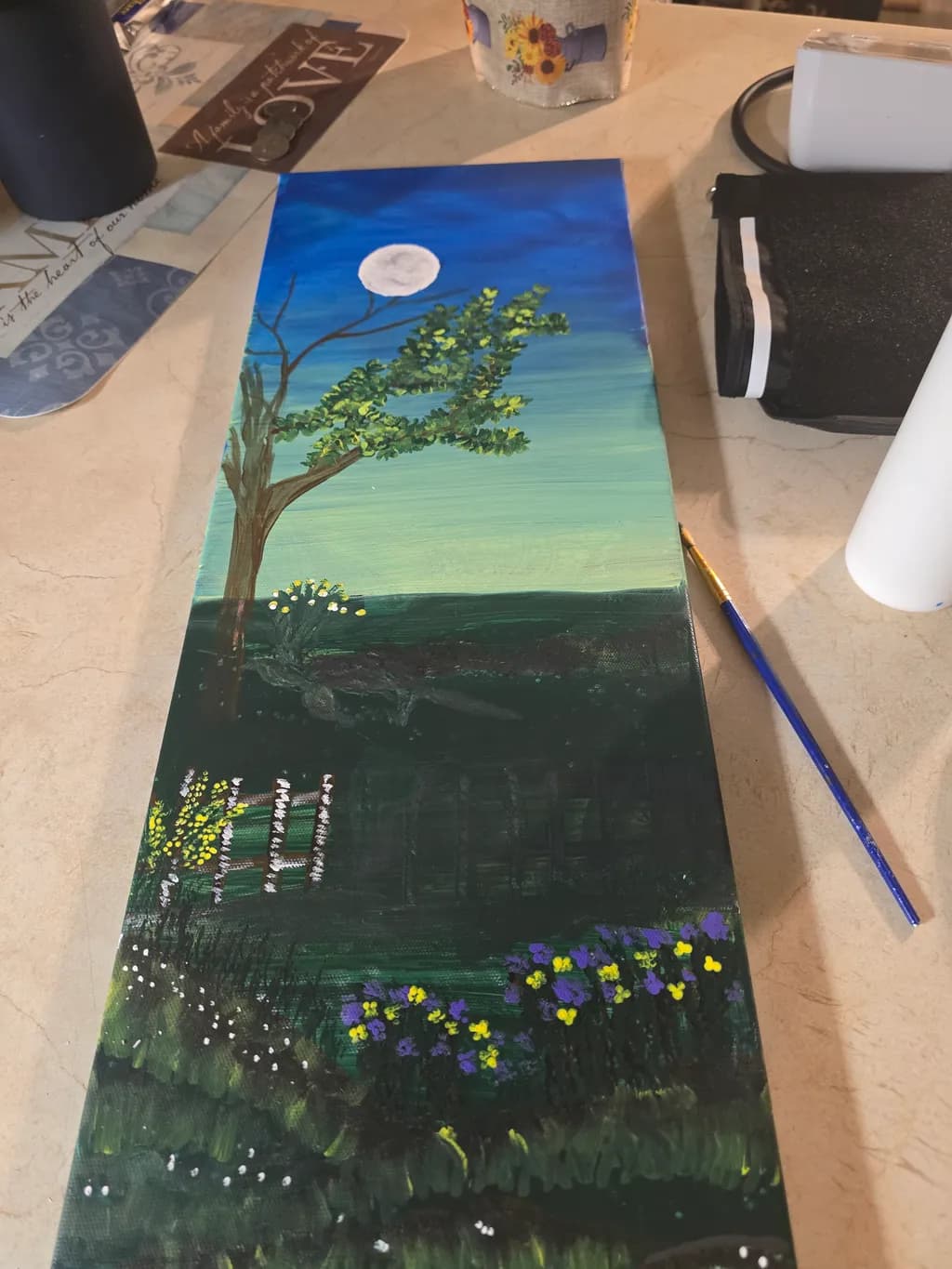 Moonlit Tree Landscape