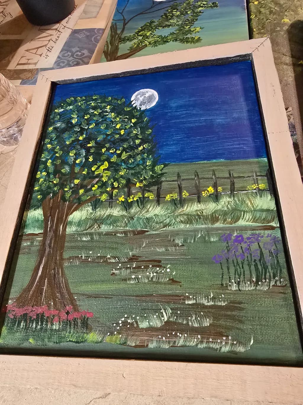 Moonlit Tree and Field