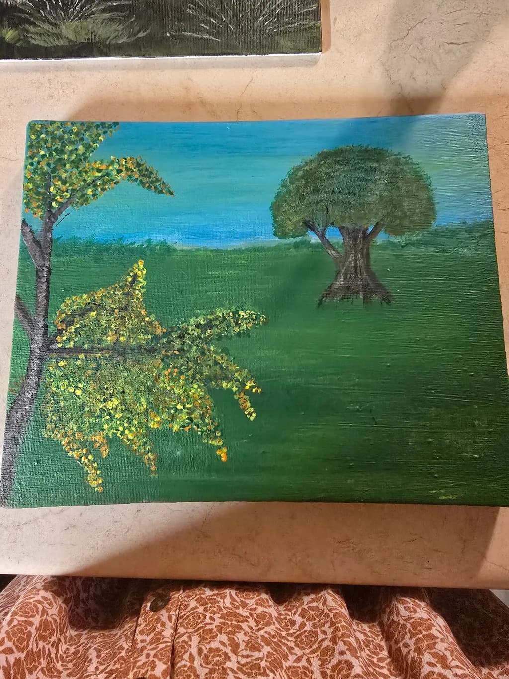 Green Trees in Field