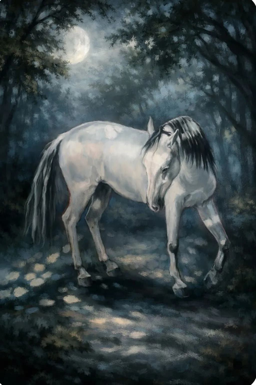 Moonlit Forest Horse