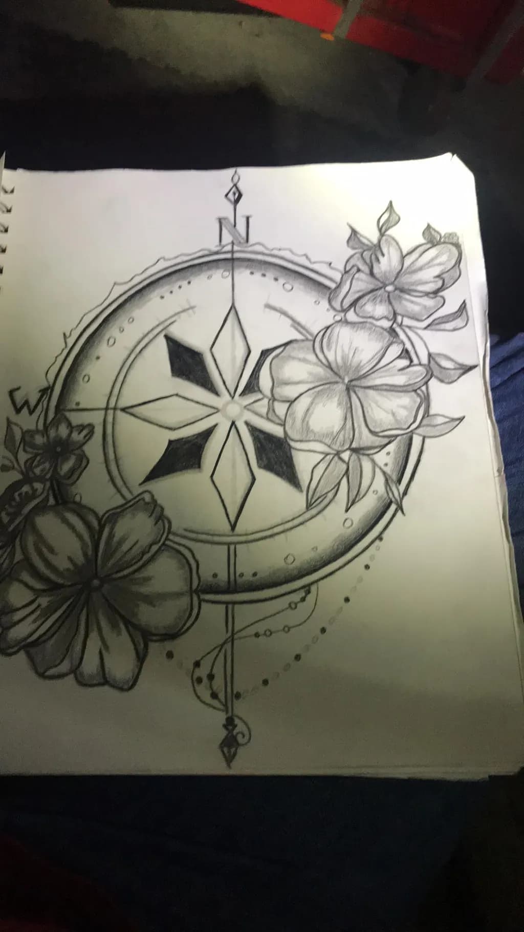 Compass and Flowers
