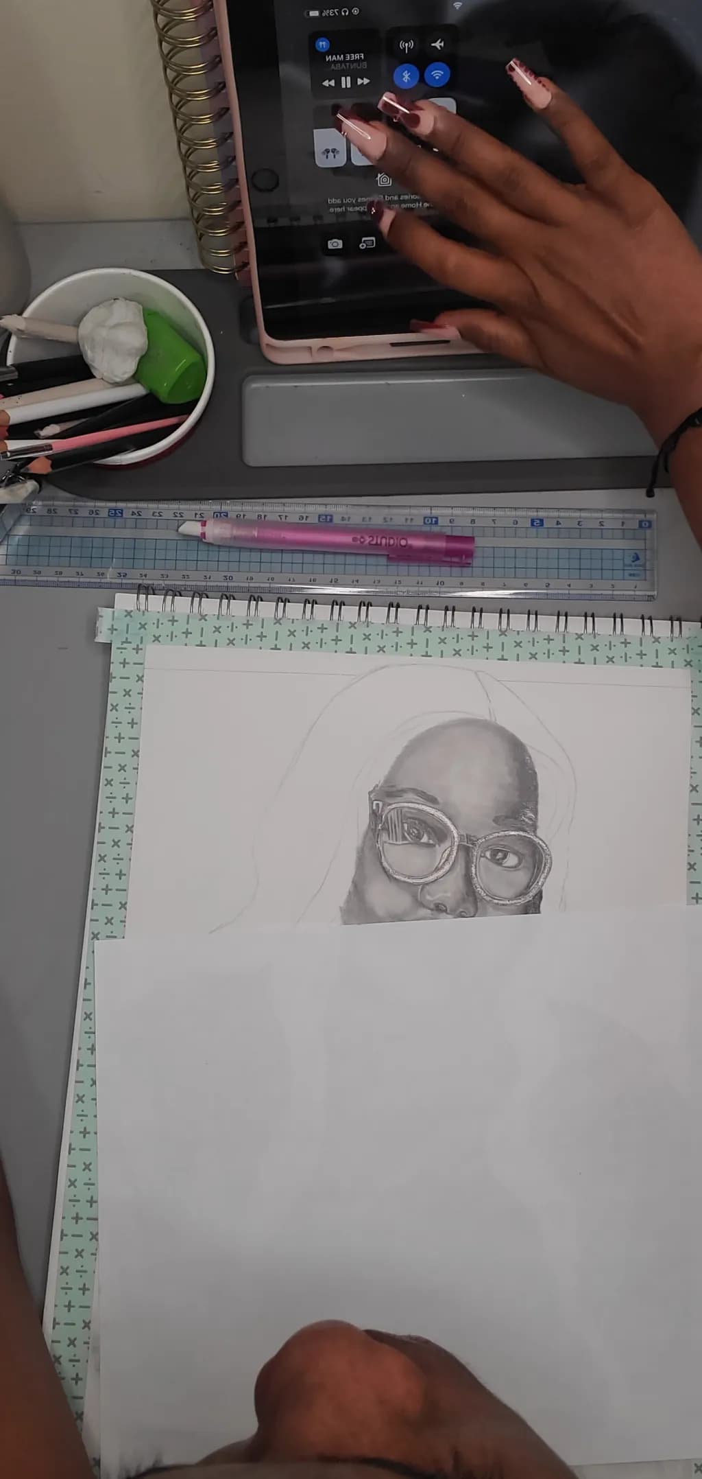 Glasses Portrait in Progress