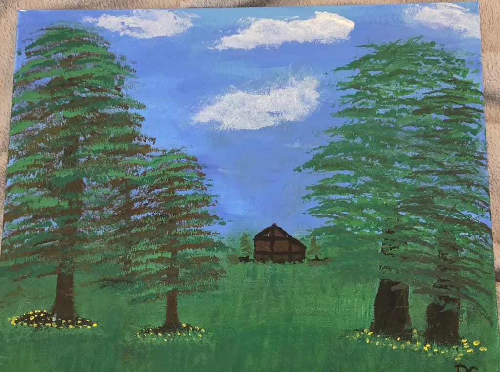 Hut Among Trees