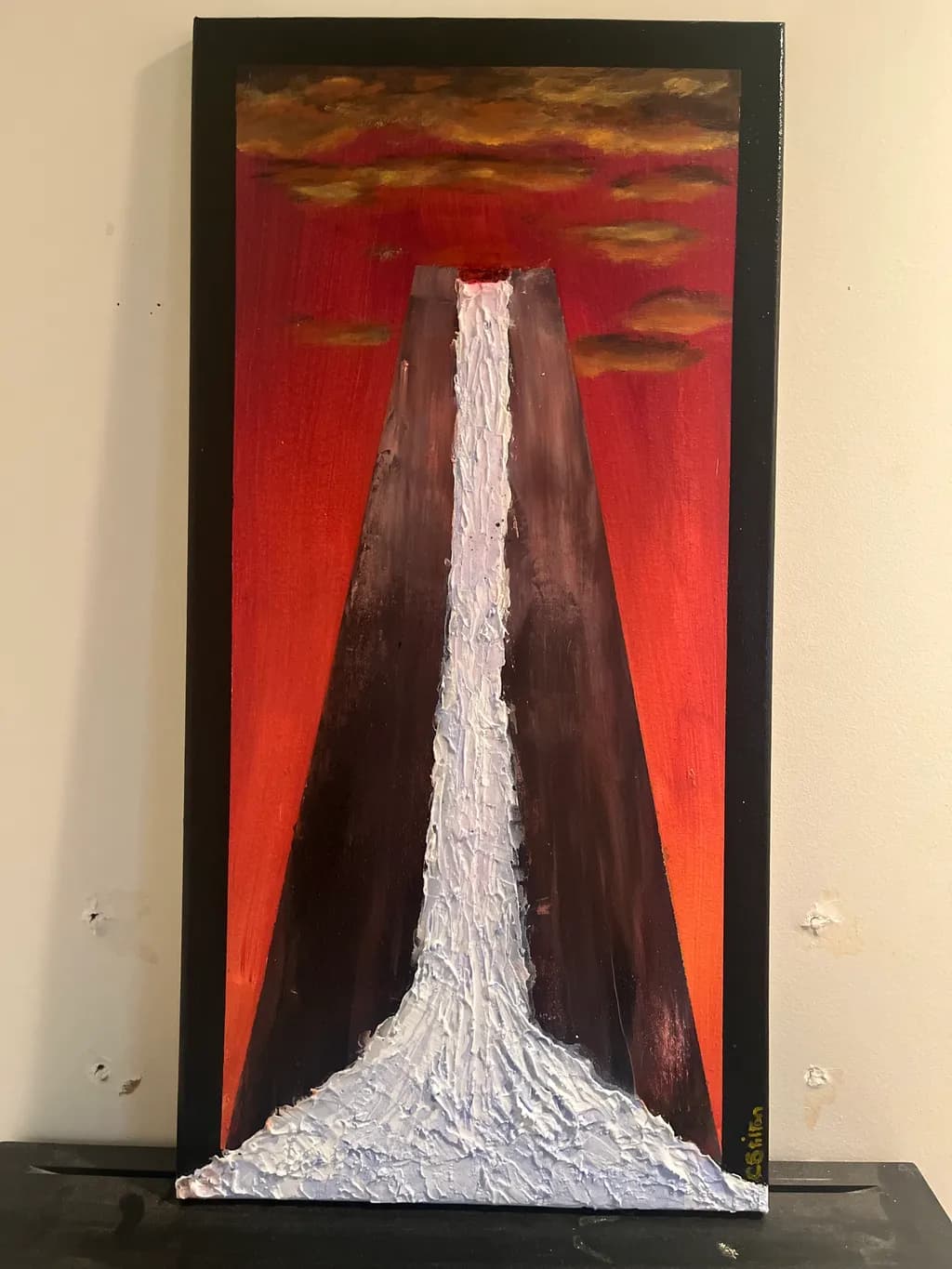 Volcanic Eruption in Red