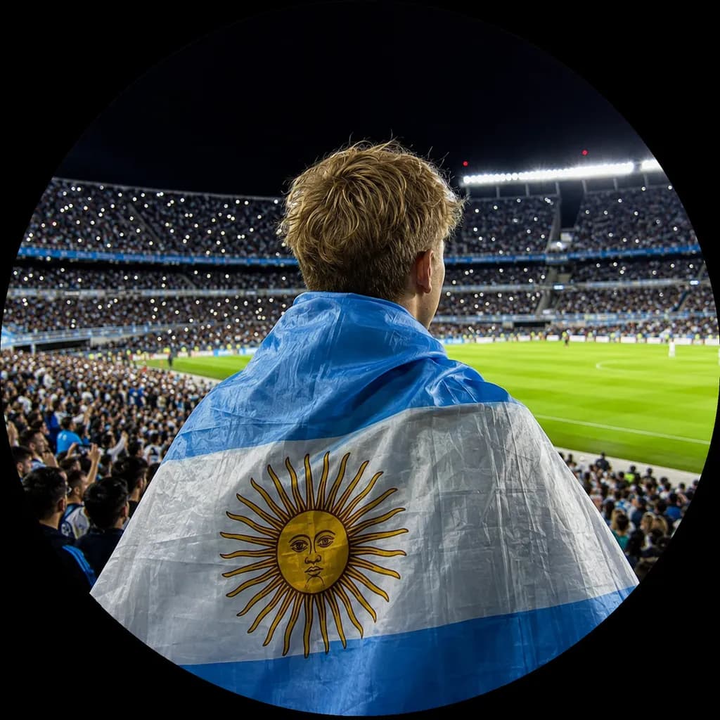 Argentine Fan at Stadium