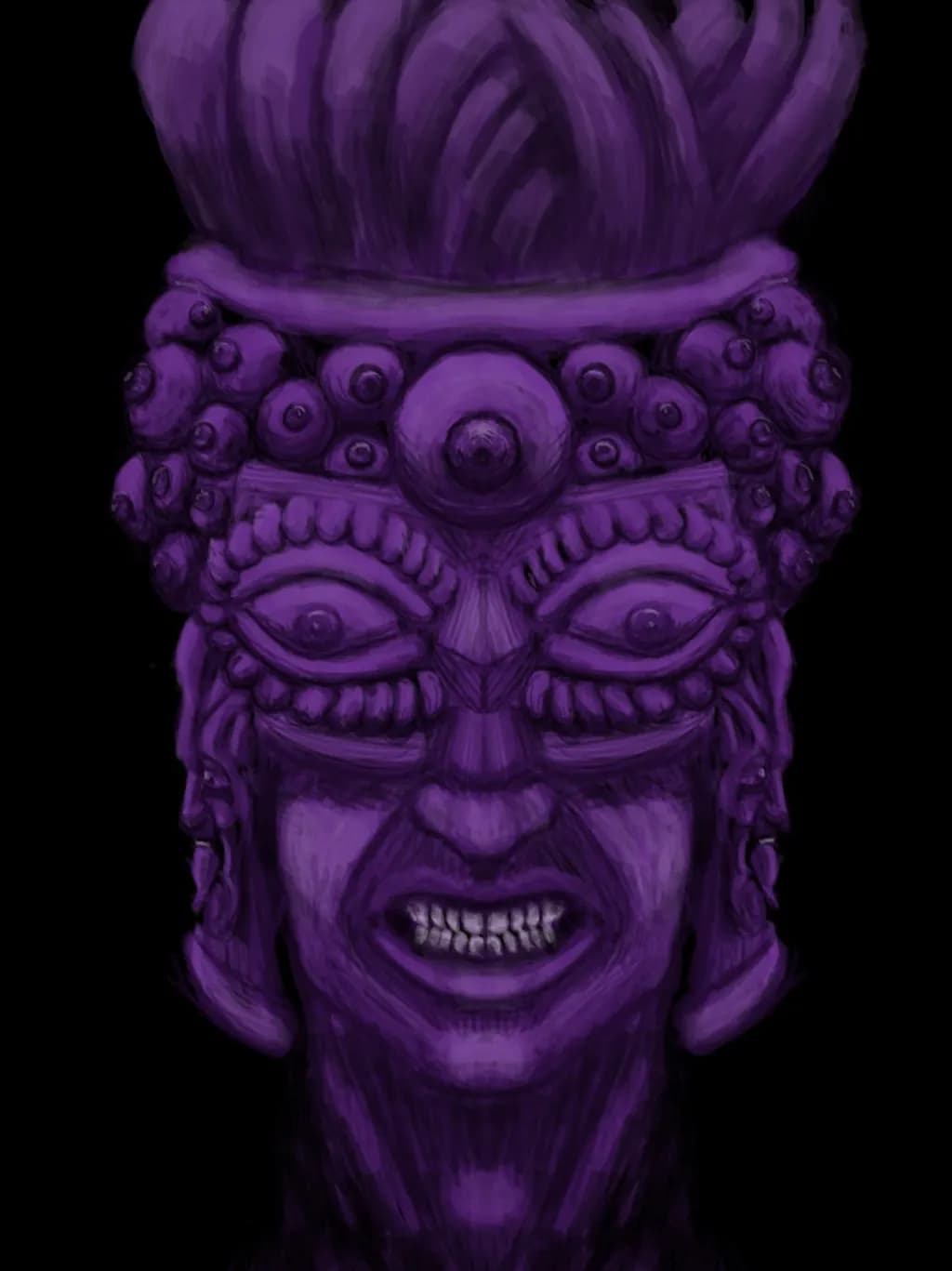 Purple Masked Face