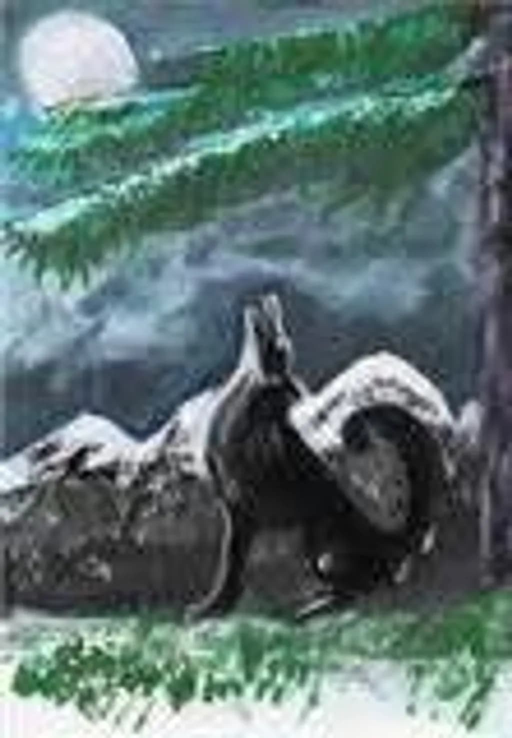 Moose in Snowy Pines