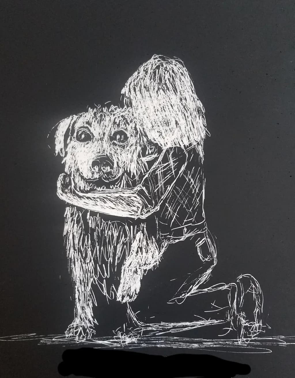 Girl Hugging Dog