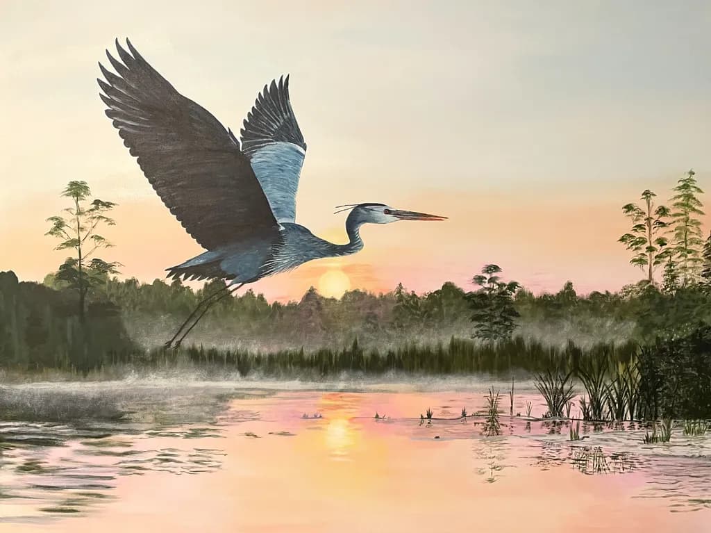 Misty Morning Lake