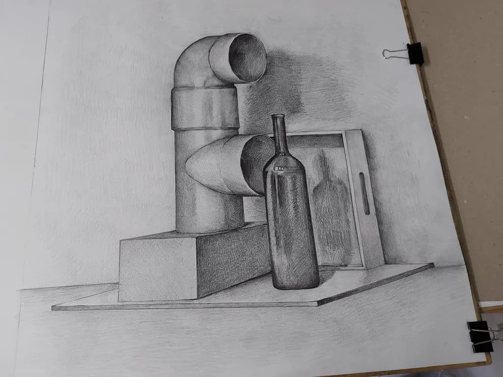 Still Life with Bottle and Pipes