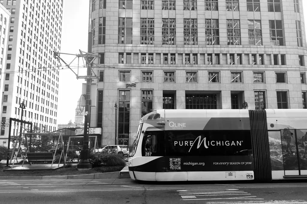 Detroit Streetcar Scene