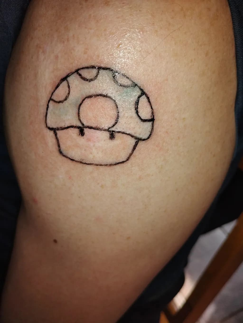 Minimalist Mushroom Tattoo