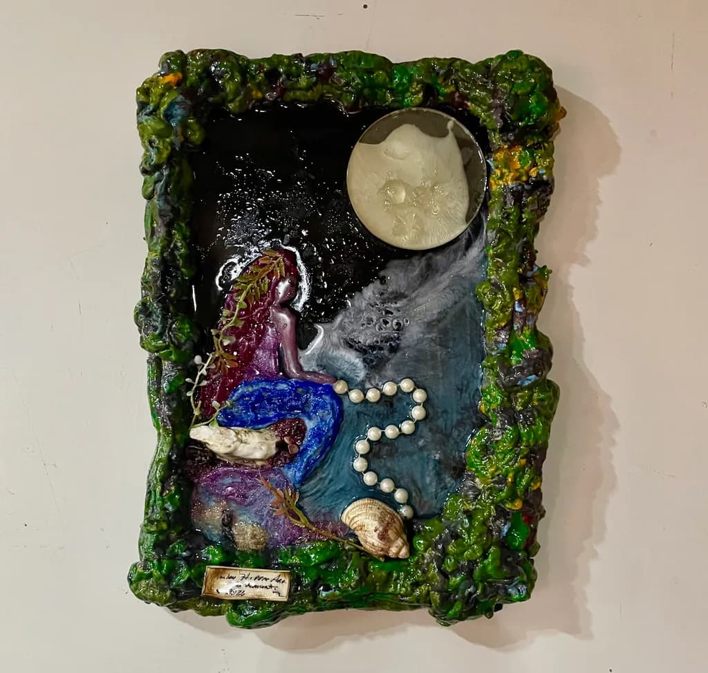 Moonlit Mermaid with Pearls