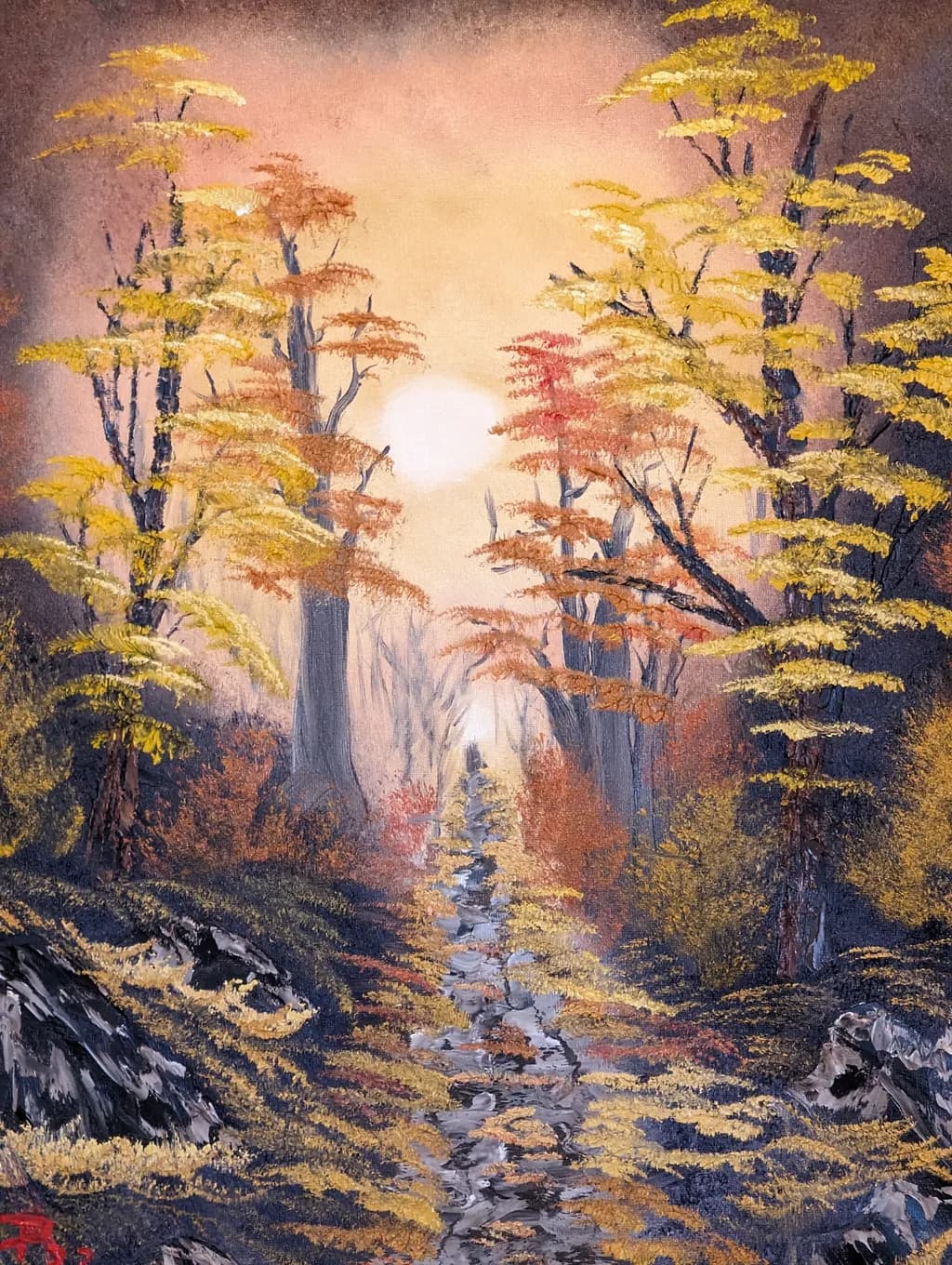 Forest Path at Sunrise