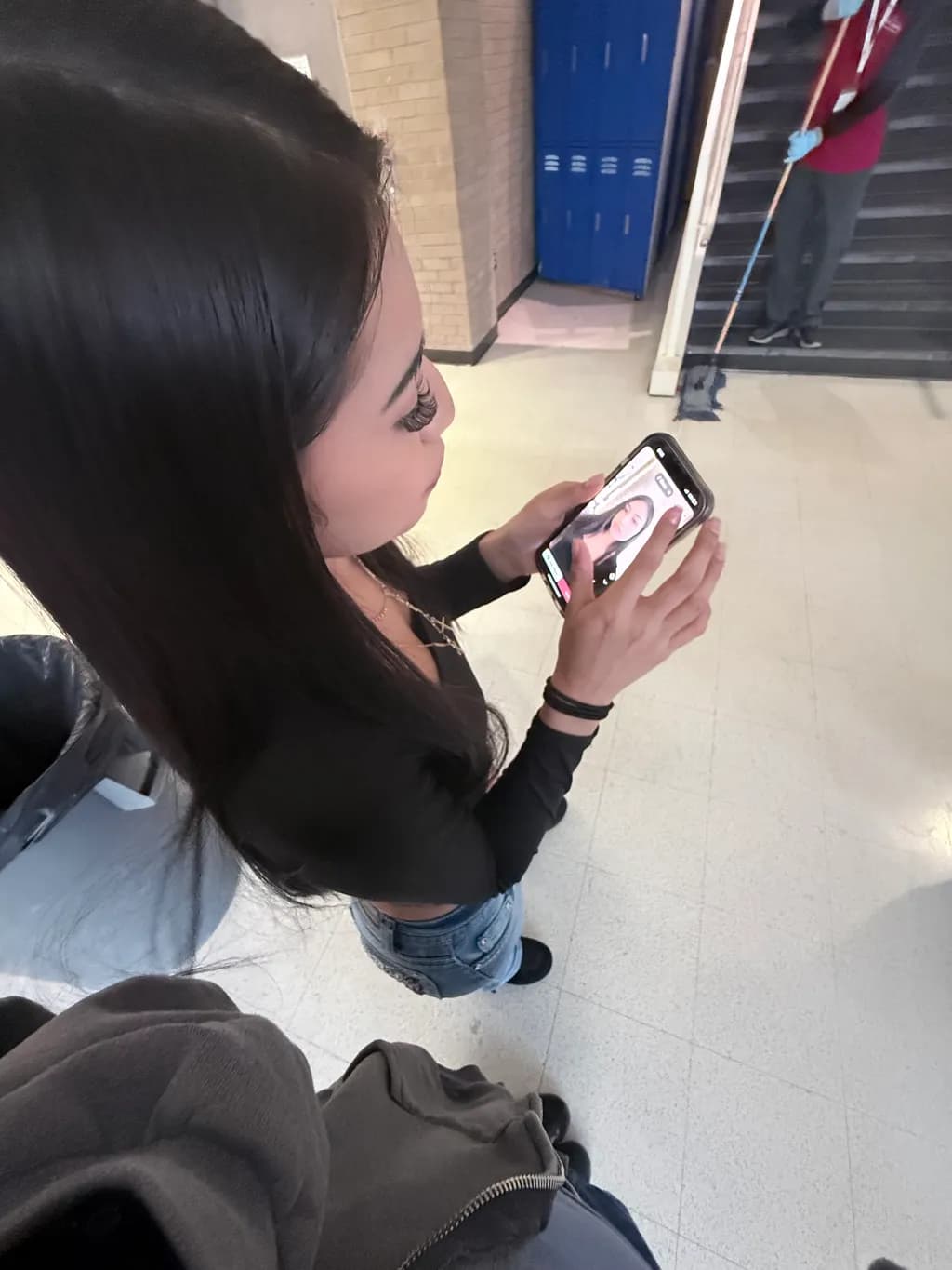 School Hallway Selfie