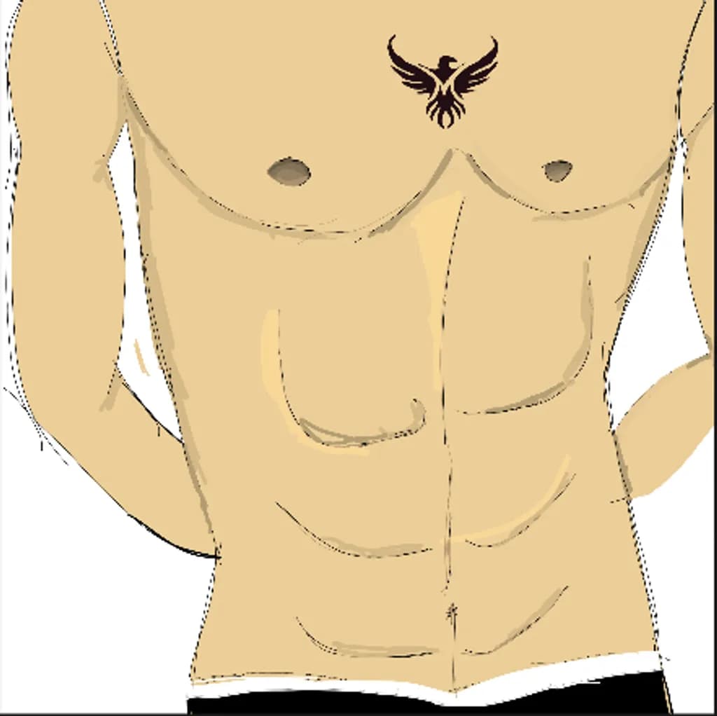 Chest Phoenix Tattoo