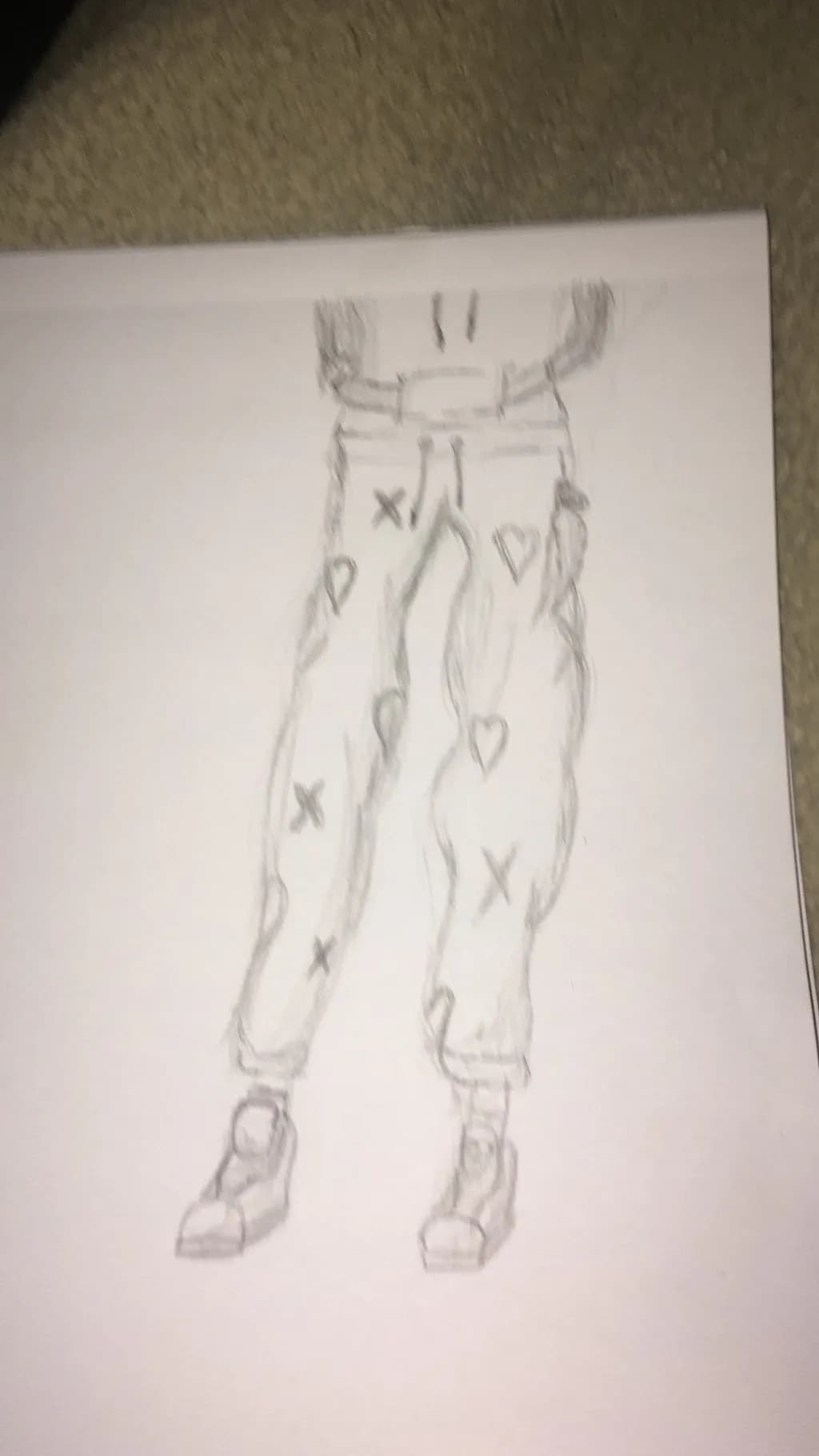 Patterned Pants Sketch