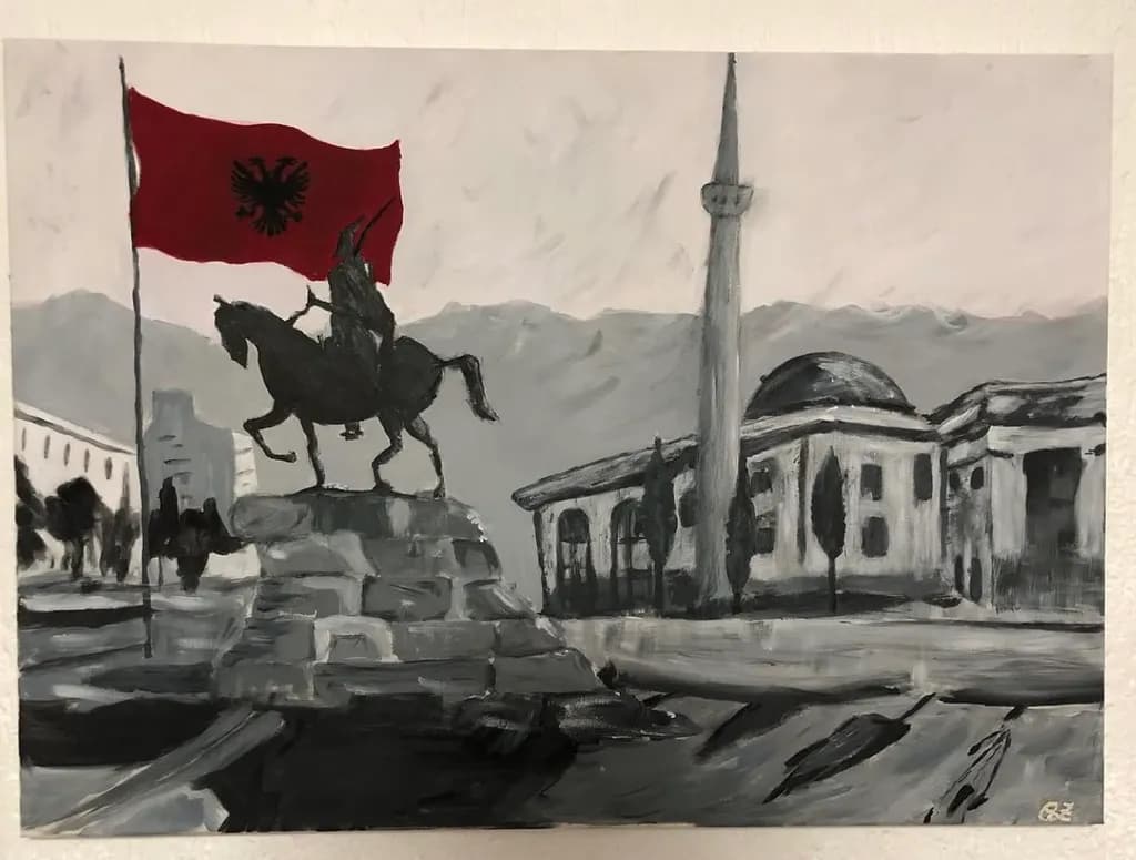 Monumental Horse and Flag