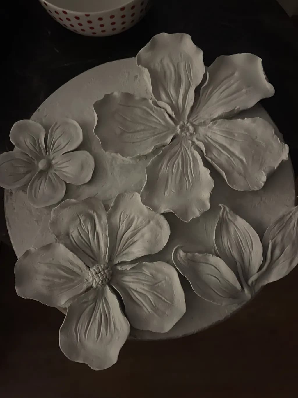 Clay Flower Sculptures
