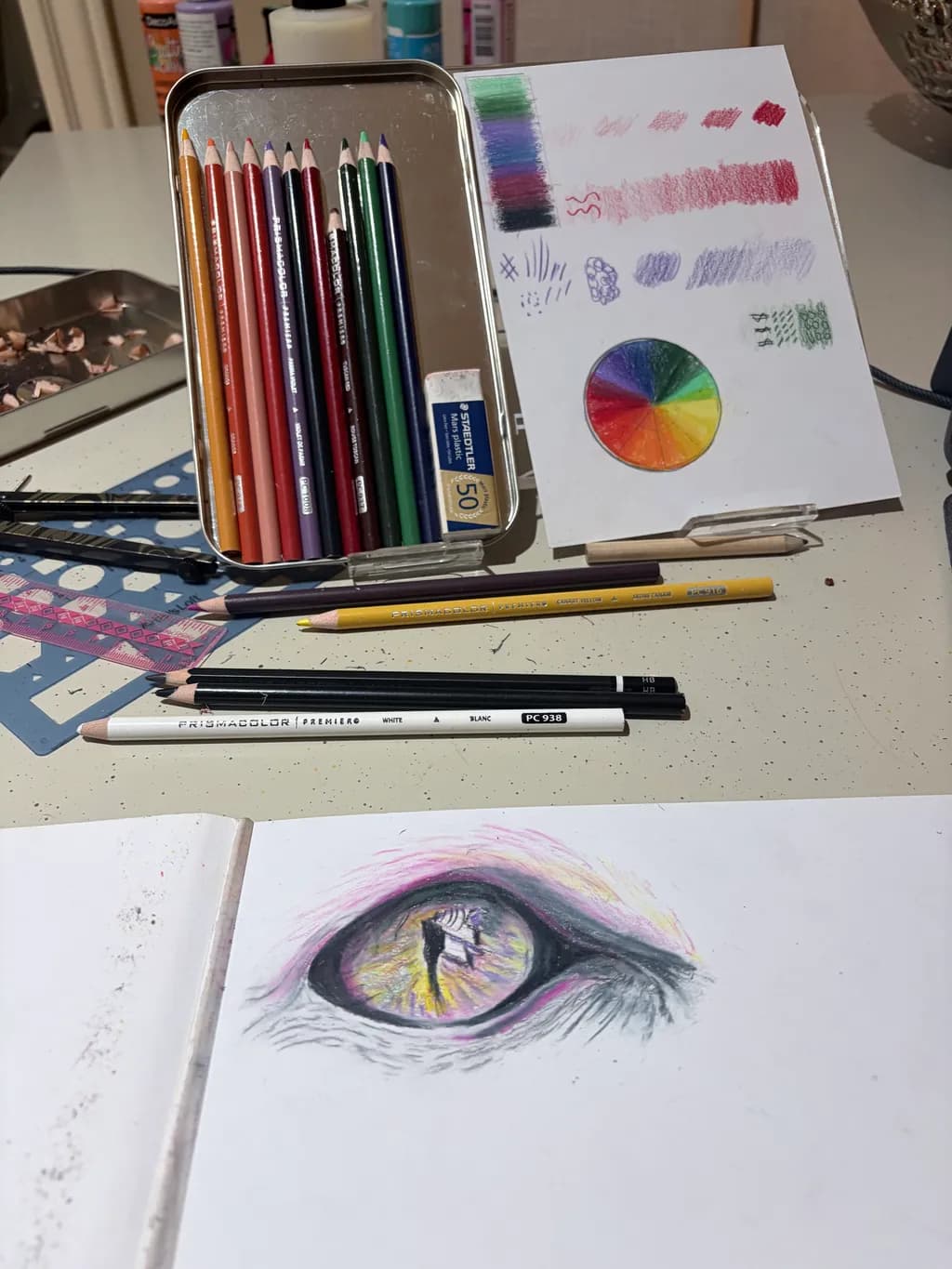 Colored Pencil Eye Study