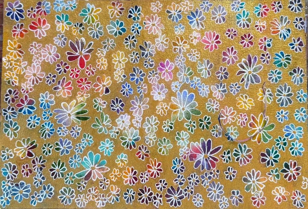 Golden Floral Burst
