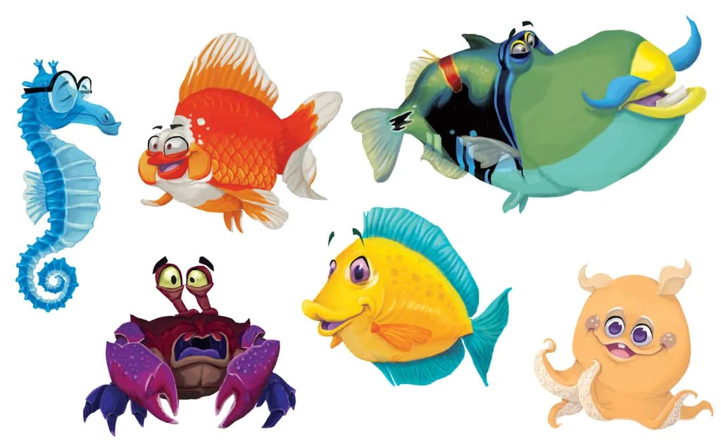 Playful Ocean Friends