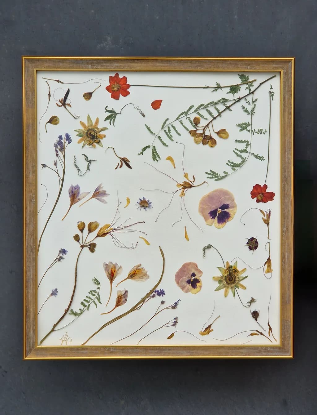 Pressed Botanical Arrangement