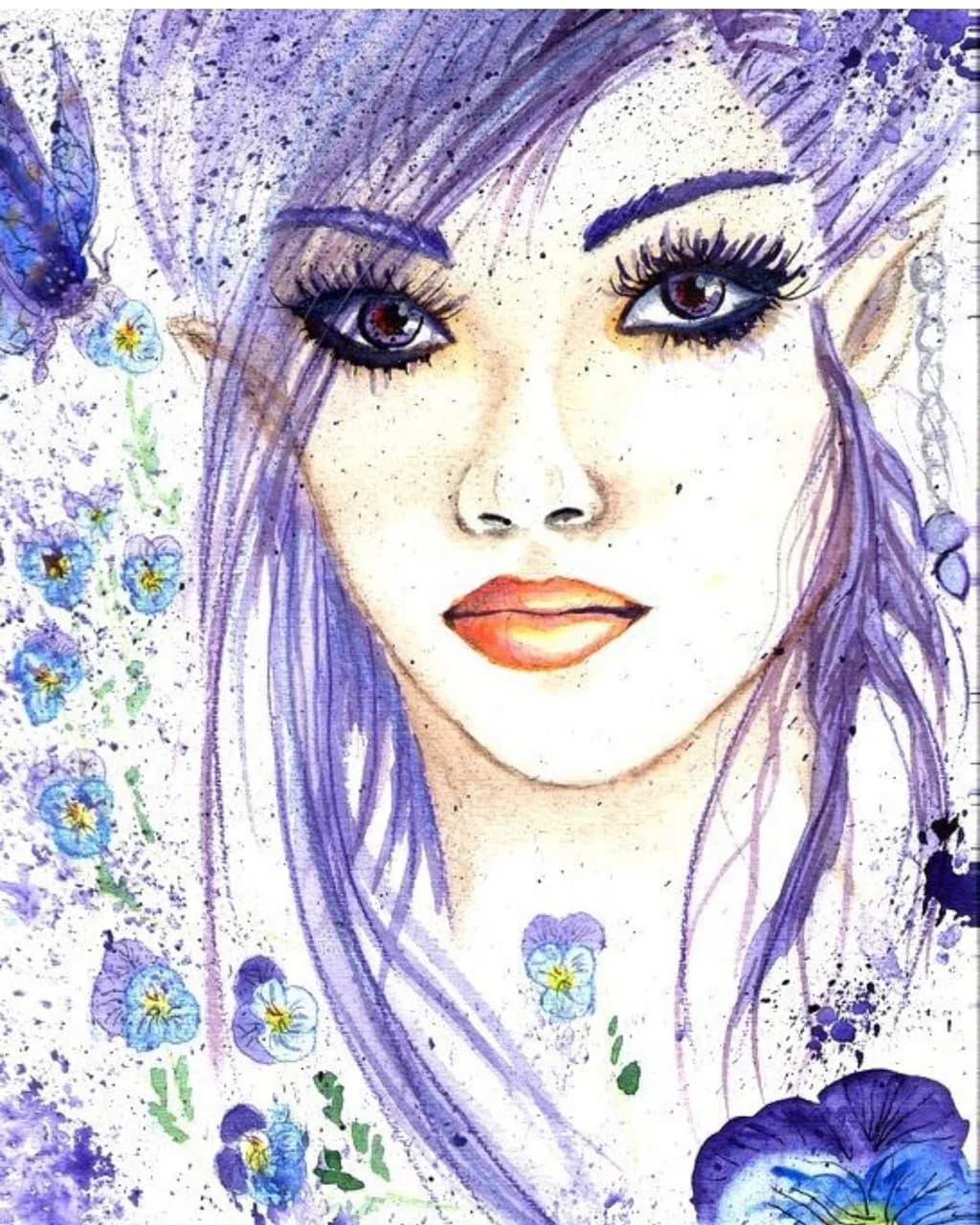 Purple Fairy Portrait