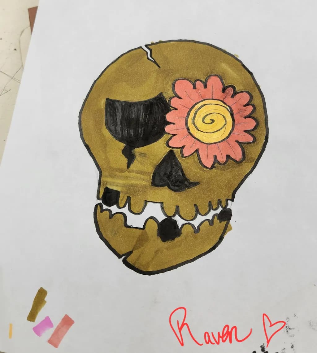 Flower Eye Skull