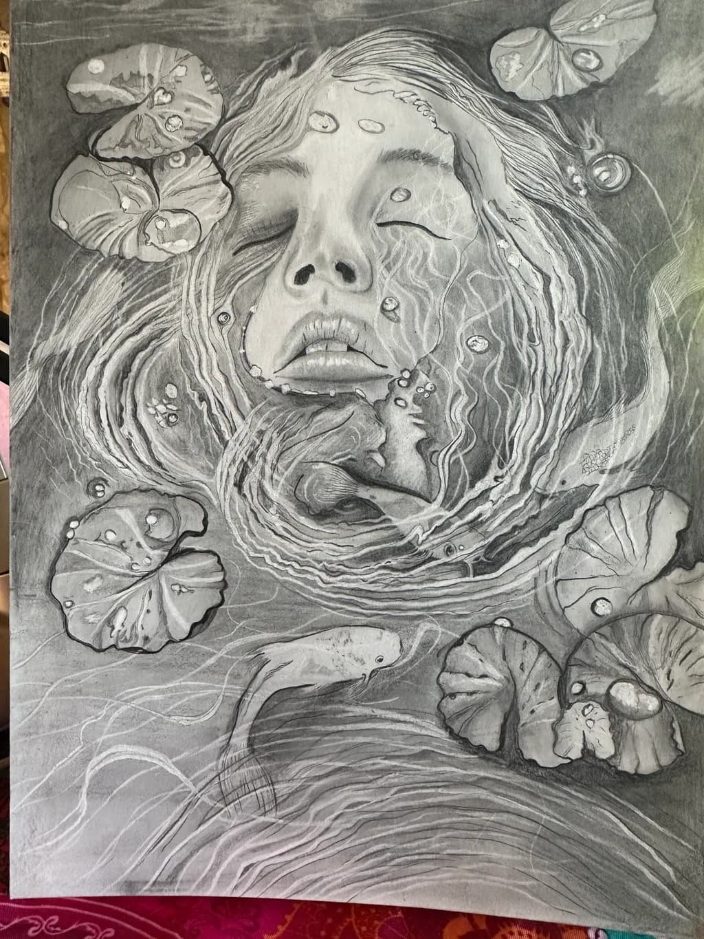 Floating in Lily Pond